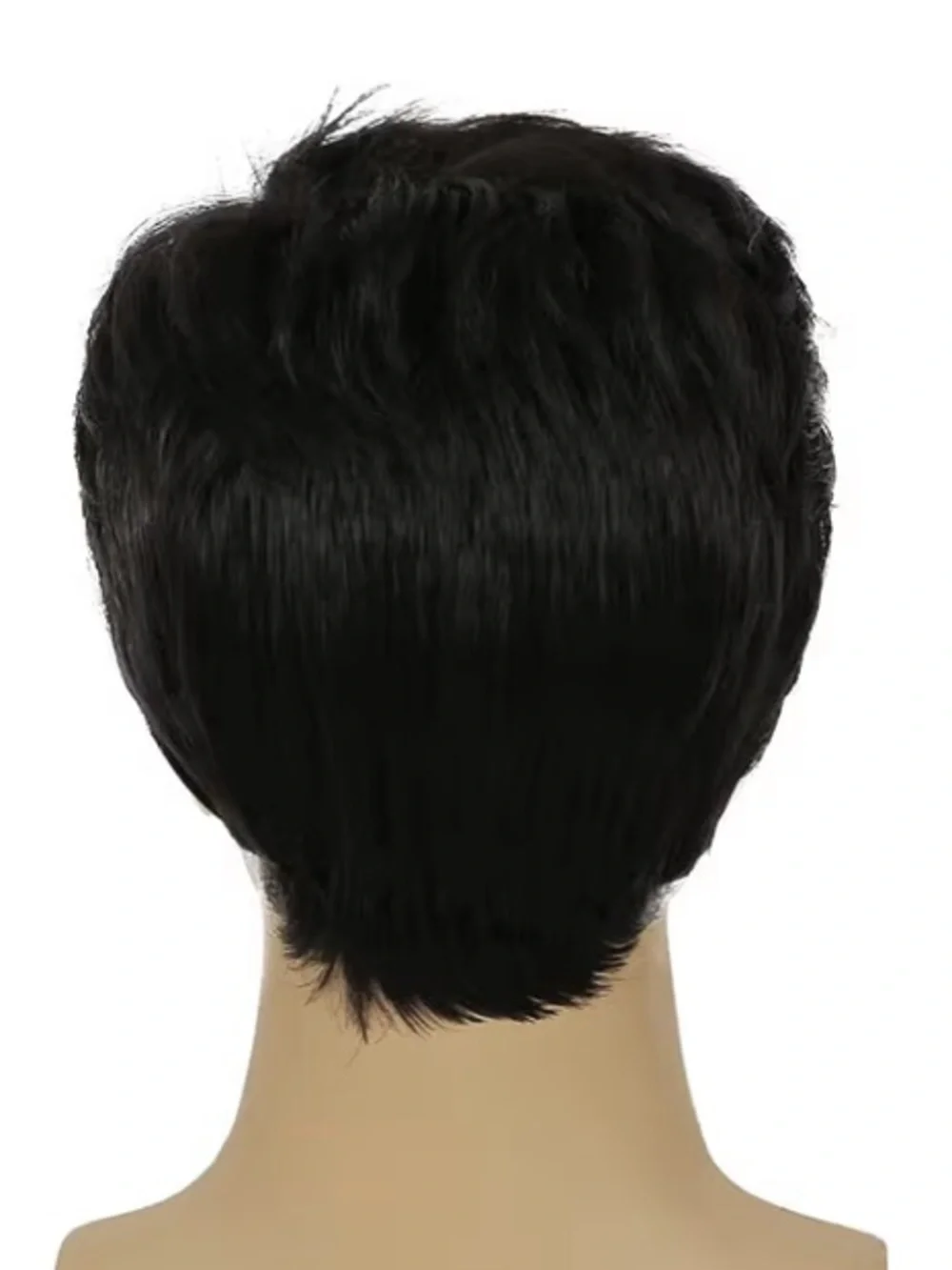 NWT Men's Black Curly Synthetic Wig
